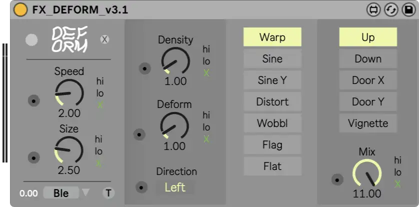 Deform Video Effects Module
