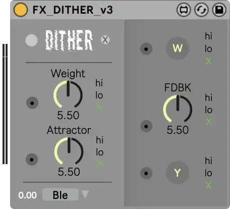 Dither Video Effects Module