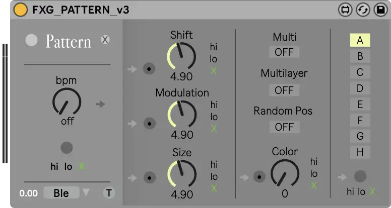 Pattern Video Effects Module