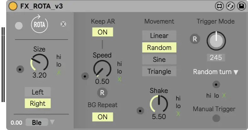 Rota Video Effects Module