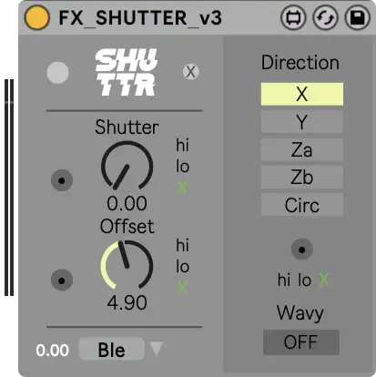 Shutter Video Effects Module
